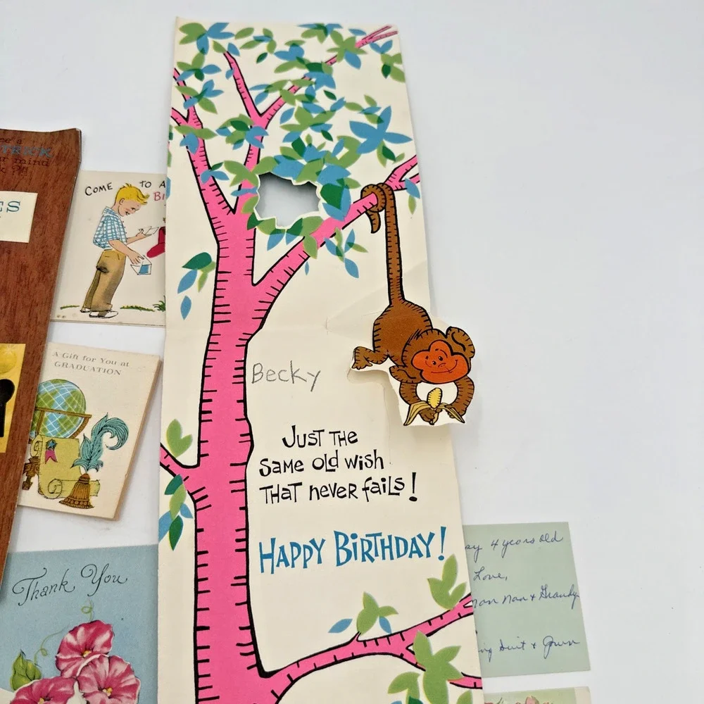 Vintage Mixed Lot Of 27 Greeting/Note Cards Used
